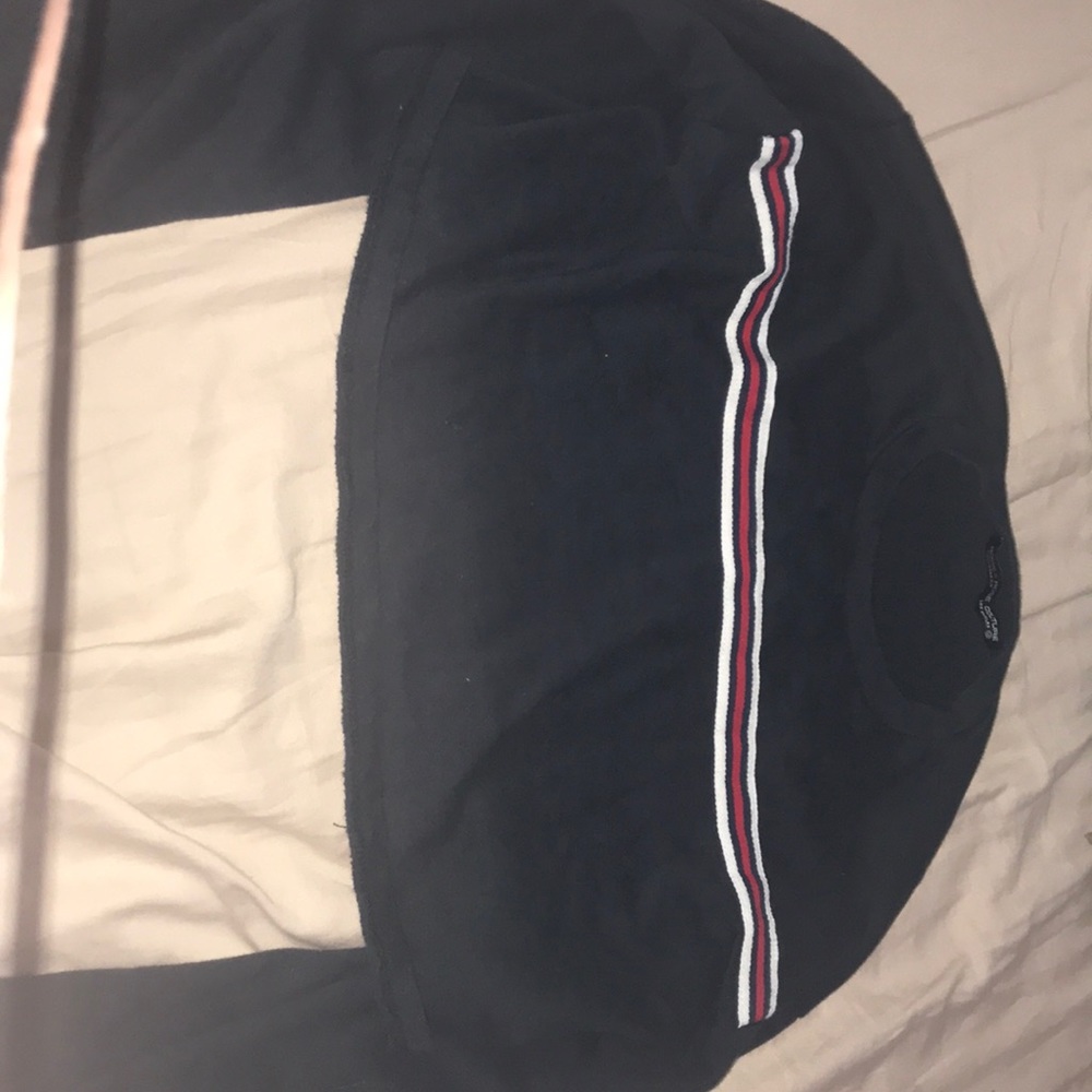 Red white n blue long sleeve crop